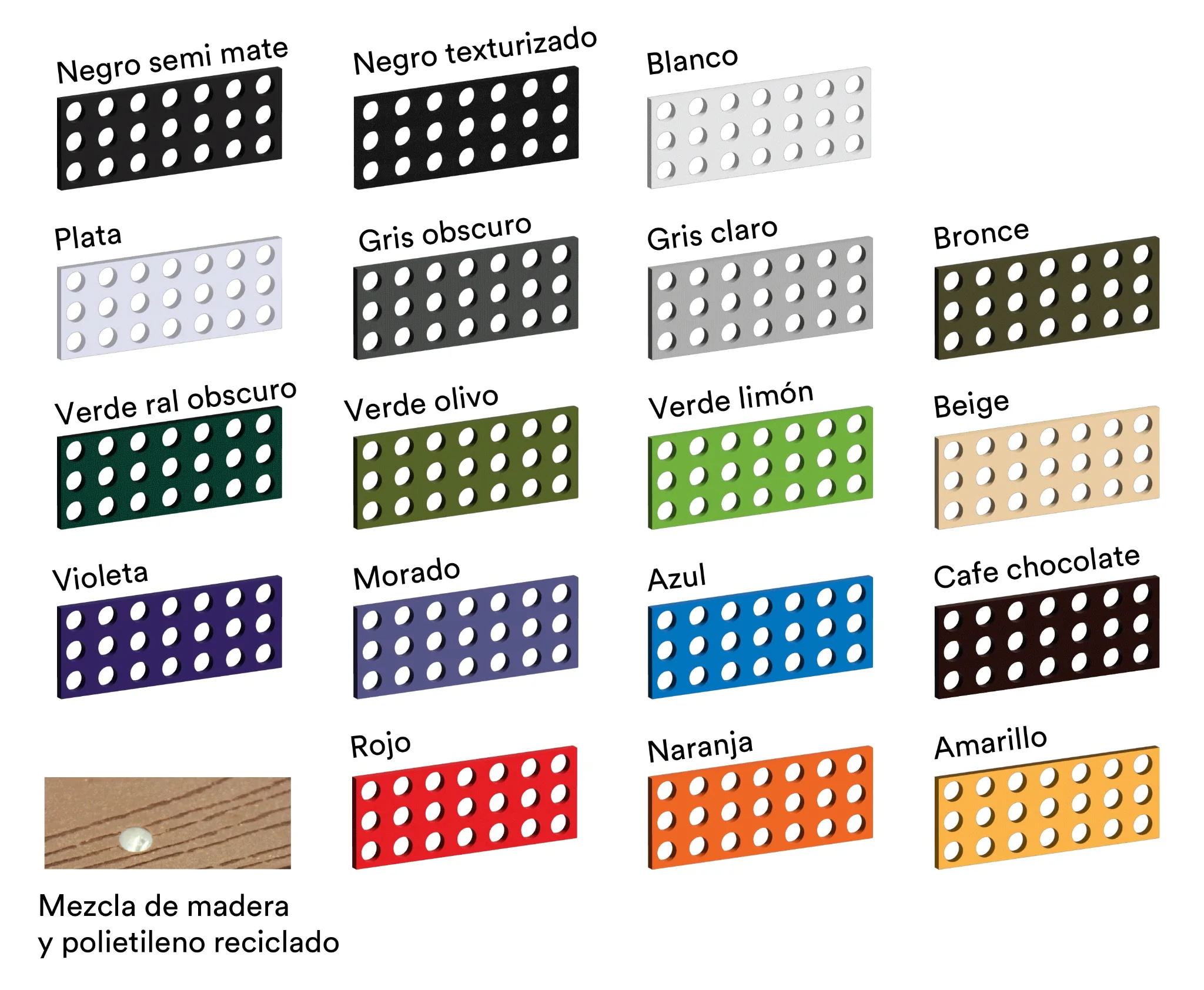 Colores disponibles